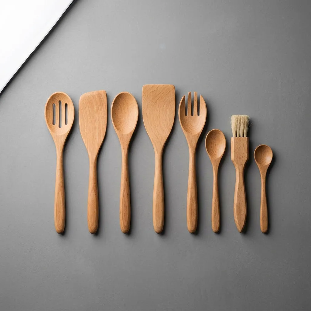 Wooden Utensil Set 6pc